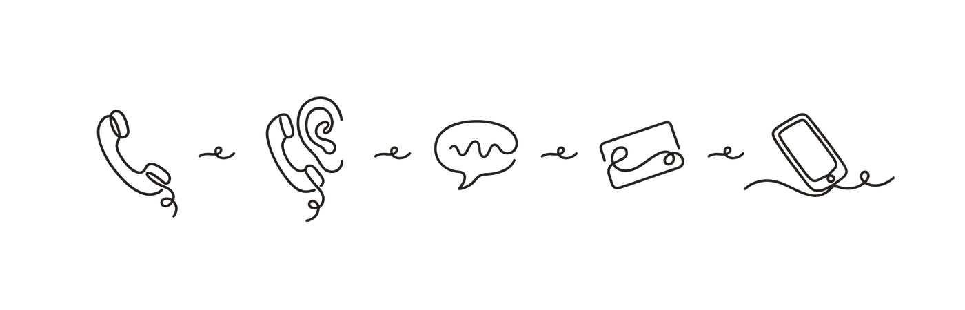 A five-step diagram of an AI voice clone scam call: phone rings, parent answers, voice mimics family, parent asks the family word, parent calmly hangs up.